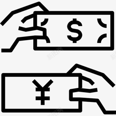 兑换货币24直系图标图标