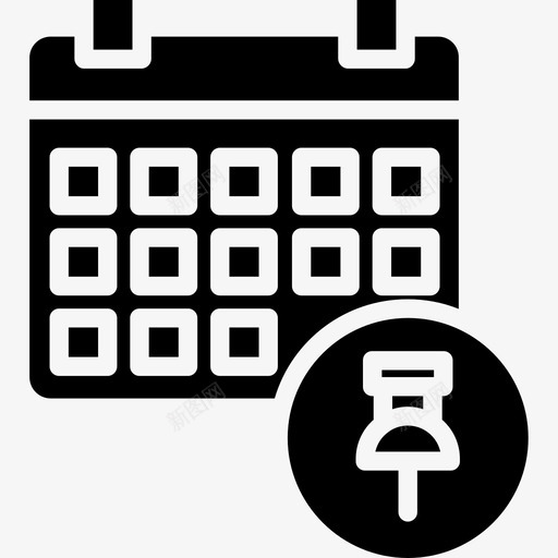 日历教育和学校2实心图标svg_新图网 https://ixintu.com 实心 教育和学校2 日历