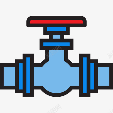 阀门管道工工具6线颜色图标图标