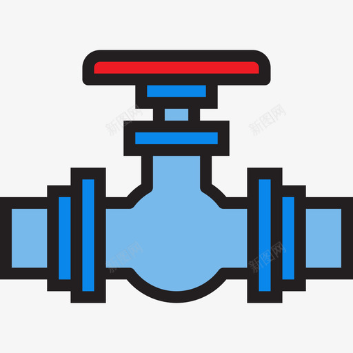 阀门管道工工具6线颜色图标svg_新图网 https://ixintu.com 管道工工具6 线颜色 阀门