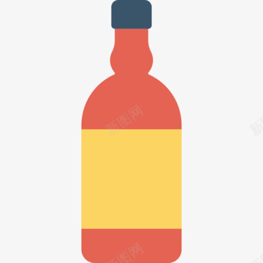 瓶食品59扁平图标图标