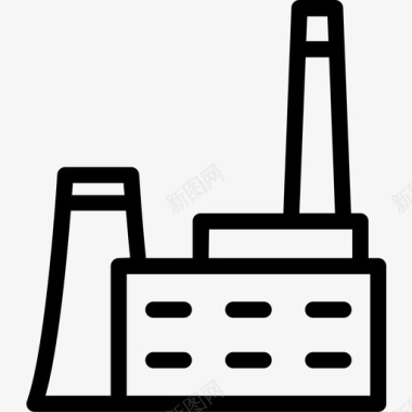 工厂工厂20直线图标图标