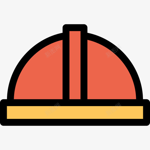 头盔结构和工具6线颜色橙色图标svg_新图网 https://ixintu.com 头盔 线颜色橙色 结构和工具6