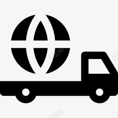 送货卡车电子商务37装满图标图标