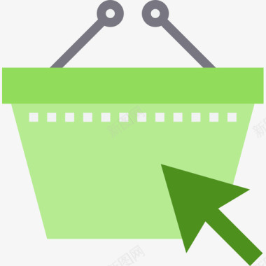 购物篮购物和电子商务6扁平图标图标