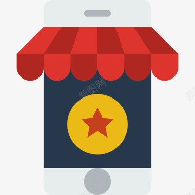 移动购物网页搜索引擎优化平面图标图标