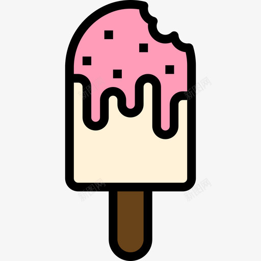 冰淇淋夏季47线性颜色图标svg_新图网 https://ixintu.com 冰淇淋 夏季47 线性颜色