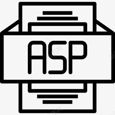 Asp文件类型3线性图标图标