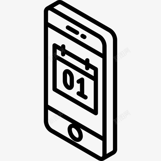 智能手机移动功能19线性图标svg_新图网 https://ixintu.com 智能手机 移动功能19 线性