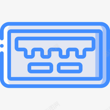 Usbpc组件4蓝色图标图标