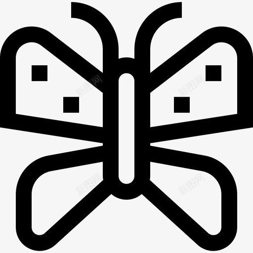 蝴蝶缝纫布和儿童直线型图标svg_新图网 https://ixintu.com 直线型 缝纫布和儿童 蝴蝶