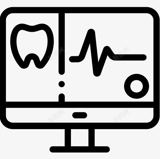 心电图监护仪牙医20线性图标svg_新图网 https://ixintu.com 心电图监护仪 牙医20 线性