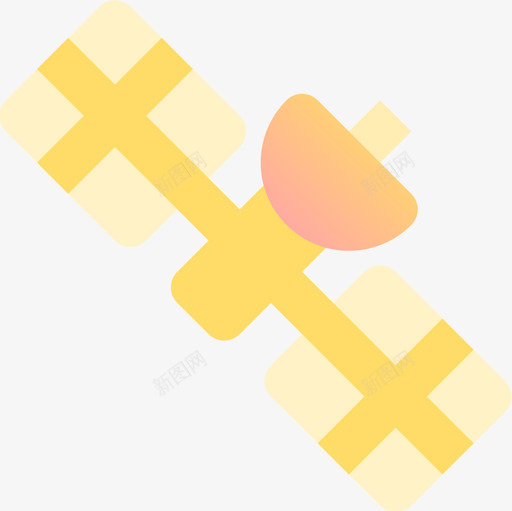 卫星天文8黄色图标svg_新图网 https://ixintu.com 卫星 天文8 黄色