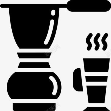 咖啡壶6号咖啡厅加满图标图标