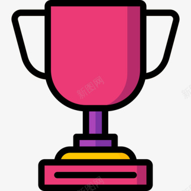 奖杯电子游戏9线性颜色图标图标