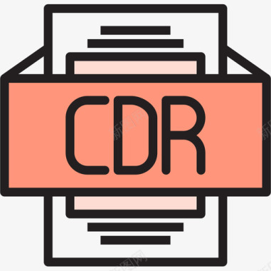 Cdr文件类型2线性颜色图标图标