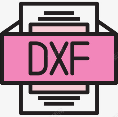 Dxf文件类型2线性颜色图标图标