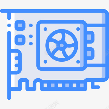 显卡pc组件4蓝色图标图标