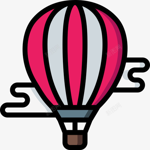 热气球主题公园2线性颜色图标svg_新图网 https://ixintu.com 主题公园2 热气球 线性颜色