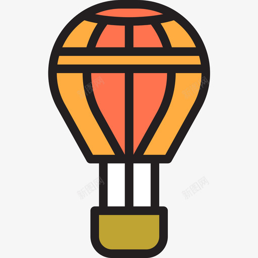 气球旅行151线性颜色图标svg_新图网 https://ixintu.com 旅行151 气球 线性颜色