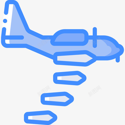 飞机战争蓝色图标svg_新图网 https://ixintu.com 战争 蓝色 飞机