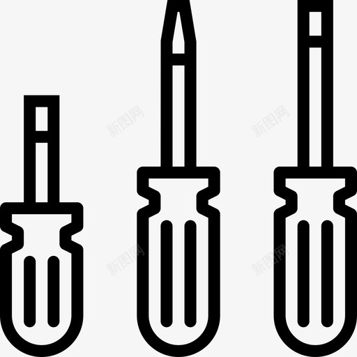 60结构直柄螺丝刀图标svg_新图网 https://ixintu.com 60结构直柄螺丝刀