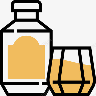 威士忌饮料8黄影图标图标
