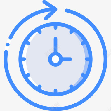 时钟技术支持17蓝色图标图标