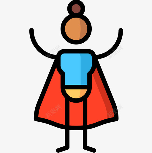 超级英雄万圣节服装派对2线性颜色图标svg_新图网 https://ixintu.com 万圣节服装派对2 线性颜色 超级英雄