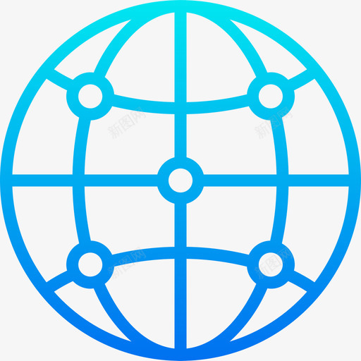 全球网络网络和数据库16梯度图标svg_新图网 https://ixintu.com 全球网络 梯度 网络和数据库16
