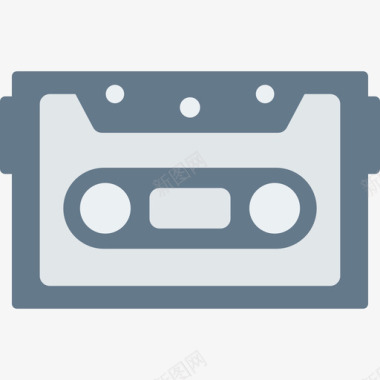 盒式磁带音乐音频和视频平板图标图标