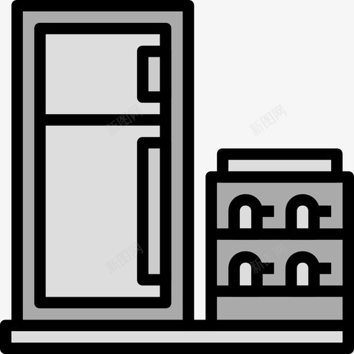 冰箱家具75线性颜色图标svg_新图网 https://ixintu.com 冰箱 家具75 线性颜色