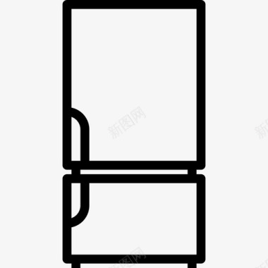 冰箱装置7线性图标图标