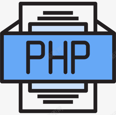 Php文件类型2线性颜色图标图标