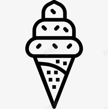 冰淇淋夏季53直纹图标图标