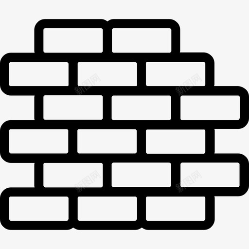 墙构造53线性图标svg_新图网 https://ixintu.com 墙 构造53 线性