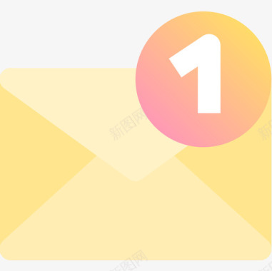 电子邮件邮件消息3黄色图标图标