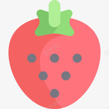 草莓情人节41平淡图标图标
