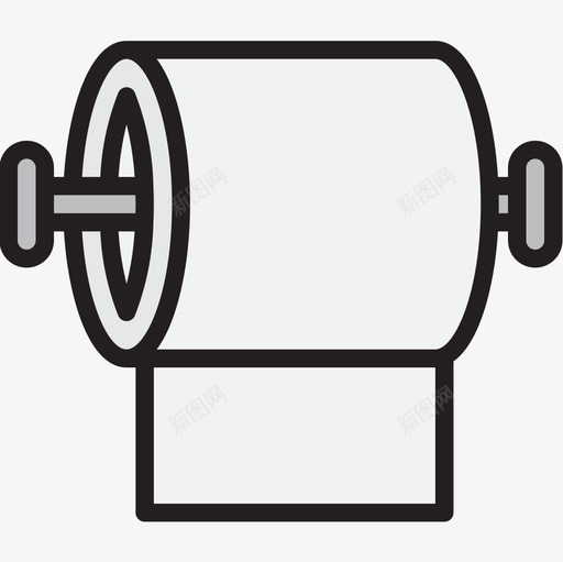 纸巾家装浴室2线颜色图标svg_新图网 https://ixintu.com 家装浴室2 纸巾 线颜色
