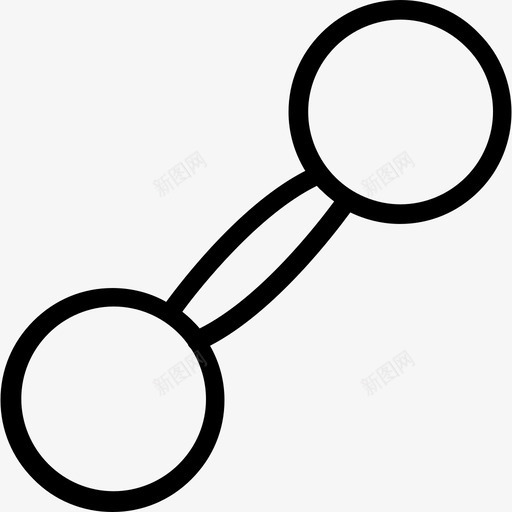 哑铃健身28直线型图标svg_新图网 https://ixintu.com 健身28 哑铃 直线型