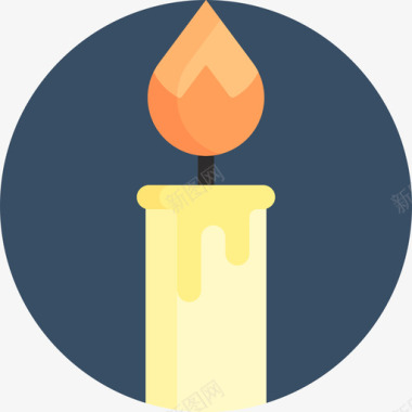 蜡烛魔法19扁平图标图标