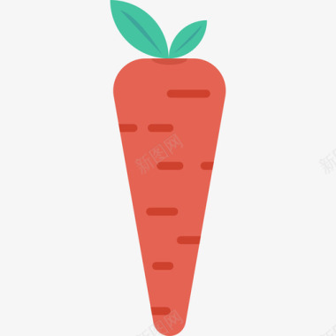 胡萝卜水果和蔬菜8平的图标图标