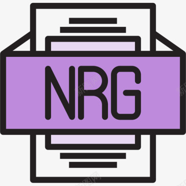 Nrg文件类型2线性颜色图标图标