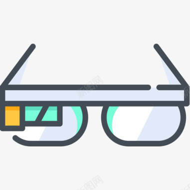 谷歌眼镜数码工具双色图标图标