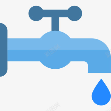 水龙头水管工工具扁平图标图标