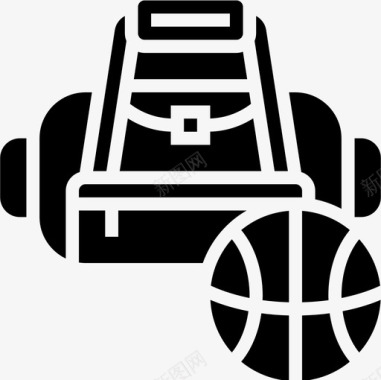 运动包篮球12字形图标图标
