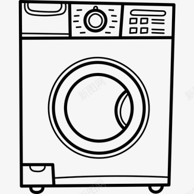 洗衣机清洁40黑色图标图标