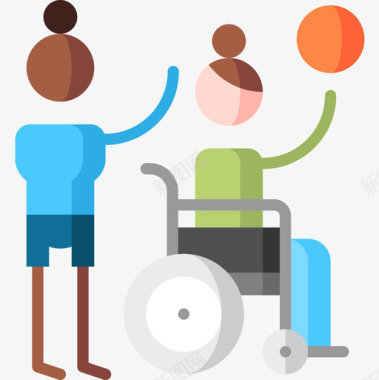 轮椅慈善42号平的图标图标