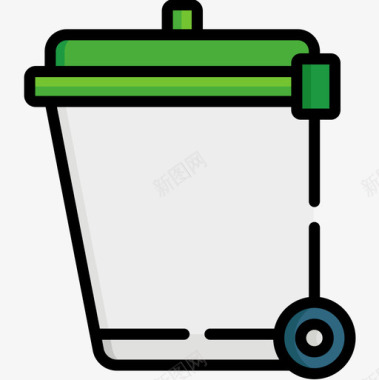 回收回收10线性颜色图标图标