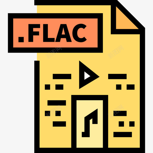 Flac文件颜色线颜色图标svg_新图网 https://ixintu.com Flac 文件颜色 线颜色